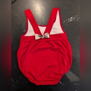 Red Burberry Swim Suit